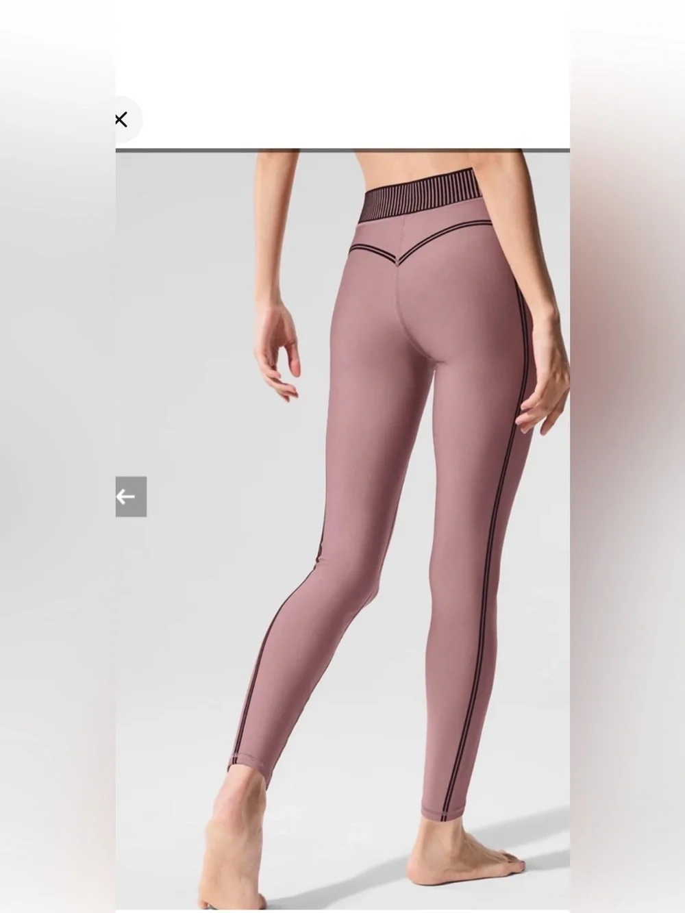 ALO Yoga Airlift High-Waist 7/8 Line Up Legging Small Smoky Quartz NWT